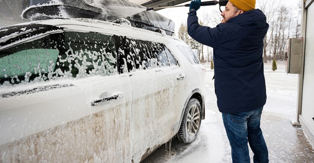 Pressure wash vehicle. Photo  ID 267700772 © Andrii Shevchuk | Dreamstime.com